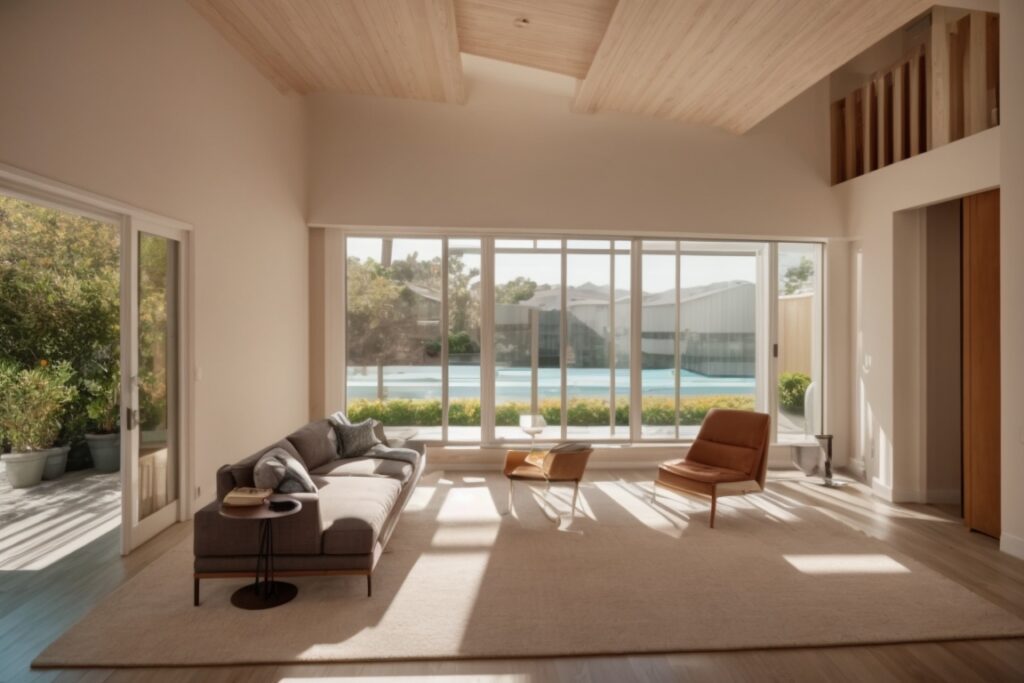 San Jose home interior with glare reduction window film