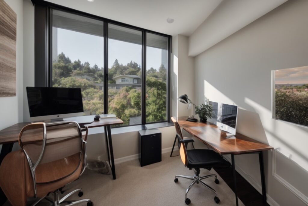 San Jose home office with Glare Guard Window Film installed