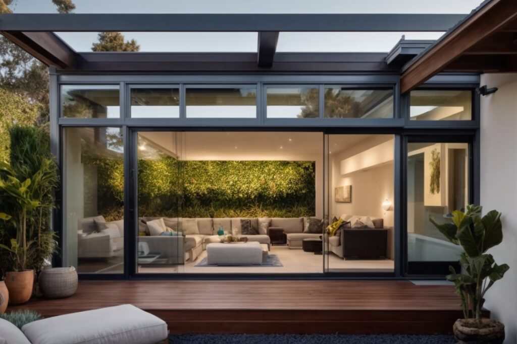 San Jose home with clear energy efficient window film, reducing heat gain and UV exposure