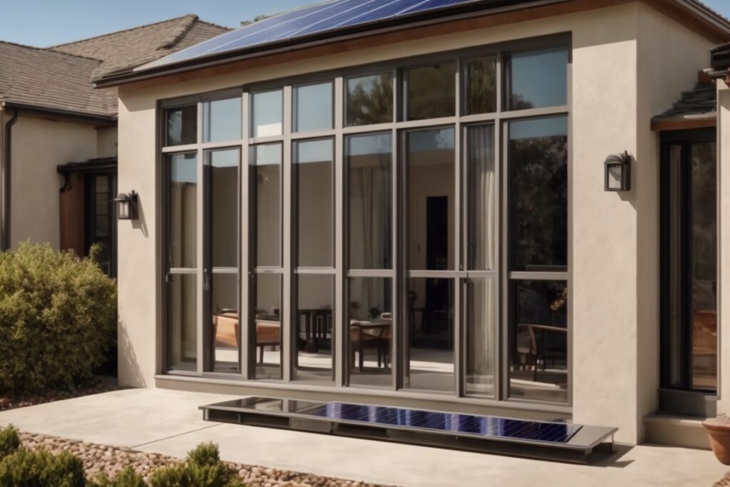 San Jose home with solar control window film blocking sun rays