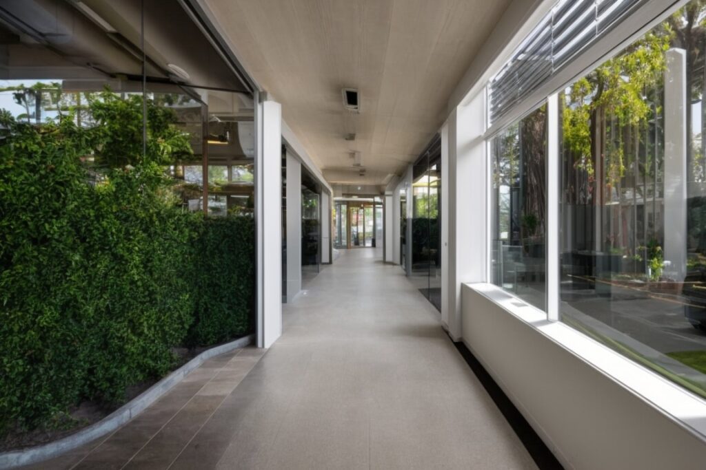 San Jose office with reflective solar control window film