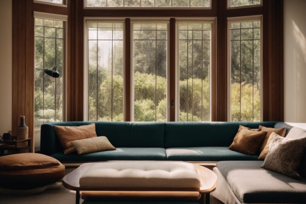 San Jose home interior with UV protective tinted windows