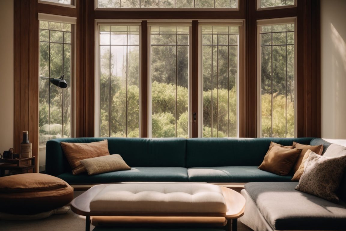 San Jose home interior with UV protective tinted windows