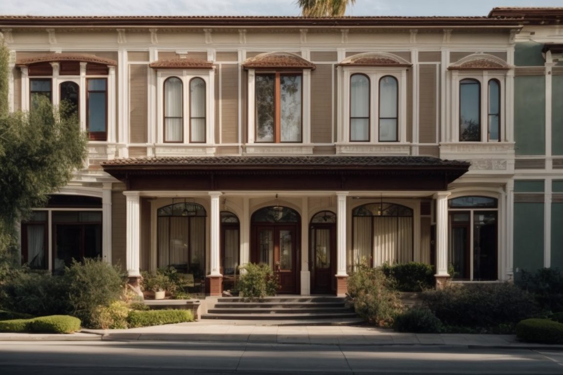 San Jose home with decorative window films, historical architecture